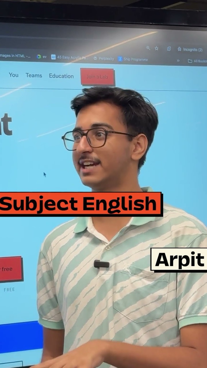 Arpit, a SpeakingLab member