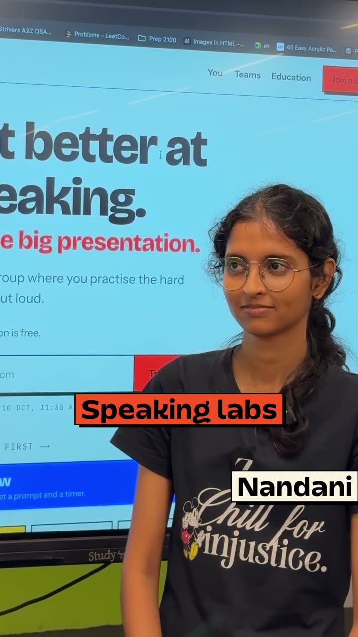 Nandini, a SpeakingLab member